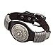 Jenia Flower Genuine Leather Cuff Wrap Bangle Bracelets Adjustable Men's Women's Jewelry