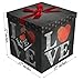 Gift Box 12x12x12 Amrita Love Pop up in Seconds comes with Decorative Ribbon mounted on the lid A Gift Tag and Tissue Paper - No Glue or Tape Required