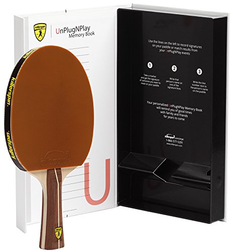 Killerspin JET200  Mocha Table Tennis Paddle - Brown Ping Pong Bat Created for the Needs of Recreational Player with White Memory Book