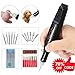 Electric Micro Engraving Pen ARTISTORE Polish Micro Carving Combo Set Adjustable Rotating Speed Carve Tool with 6X Steel Carving Head + 6X Polishing Head for DIY Olive Core, Buddha Beads, Ivory, Wood