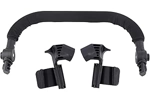 CDQL Baby Stroller Bumper Bar, Armrest Handle Crossbar, Premium PU Leather, Easy to Attach and Fold, Enhance Stroller Safety and Comfort