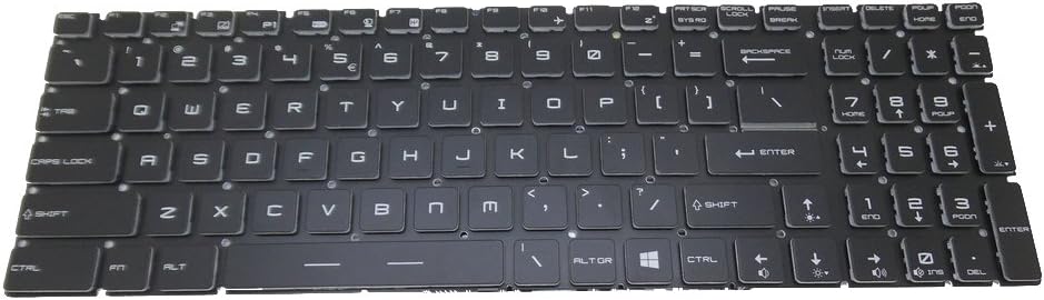 Laptop Keyboard For MSI GT72S 6QD 6QE 6QF GT72VR 6RD 6RE 7RD 7RE GL72 6QE 6QF GP72 6QE 6QF GE72VR 6RF United Kingdom UK With Crystal Keycap And Backlit