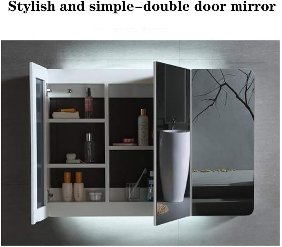 armadio a specchio da bagno per parete 47 pollici