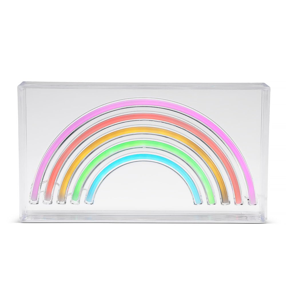 #winning Rainbow Neon Light - Neon Effect Lightbox USB LED Multicolour Desk Lamp