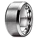 King Will BASIC 10mm Tungsten Carbide Ring for Men Matte Polished Wedding Engagement Band Comfort Fit