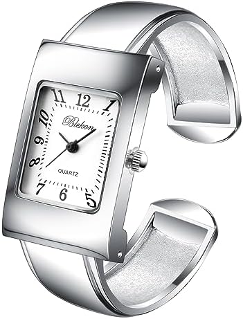 Amazon.com: Silver Tone Rectangle Case Easy to Read Small Size