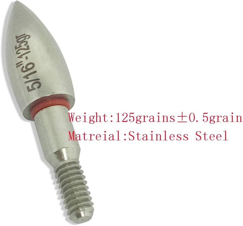 nobrand 12 Pieces of Stainless Steel Archery Range Point Archery Range Archery Field Point 100/125 Grain Size Torpedo Target Head : Sports & Outdoors