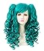 EDENKISS Women Cosplay lolita Clip on Two Ponytails Long Hair Replacement Full Head Wigs (Cyan Green MC137F T5126)