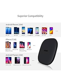 Cargador inalámbrico, Nillkin 15W Qi Pad de carga rápida certificado 10W   7.5W   5W [Ventilador de refrigeración] Compatible con iPhone Xs Max   XR   XS   X   8 8 Plus, Samsung Galaxy S9   S9 +   S8   S8 +   Note 9   Nota 8   S7 y más dispositivos
