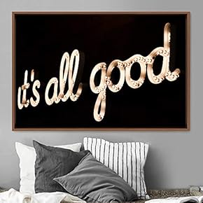 signwin Framed Canvas Wall Art Illuminated Words 3D...
