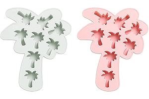 GOOHOCHY 2pcs Silicone Baking Mould Coconut Palm Tree Ice Mold for Chocolate Cake Candy Making in Blue