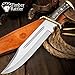 Timber Rattler Western Outlaw Full Tang Bowie Knife with Leather Sheath -Brass Plated Guard, Hardwood Handle - 11 3/8" Length primary