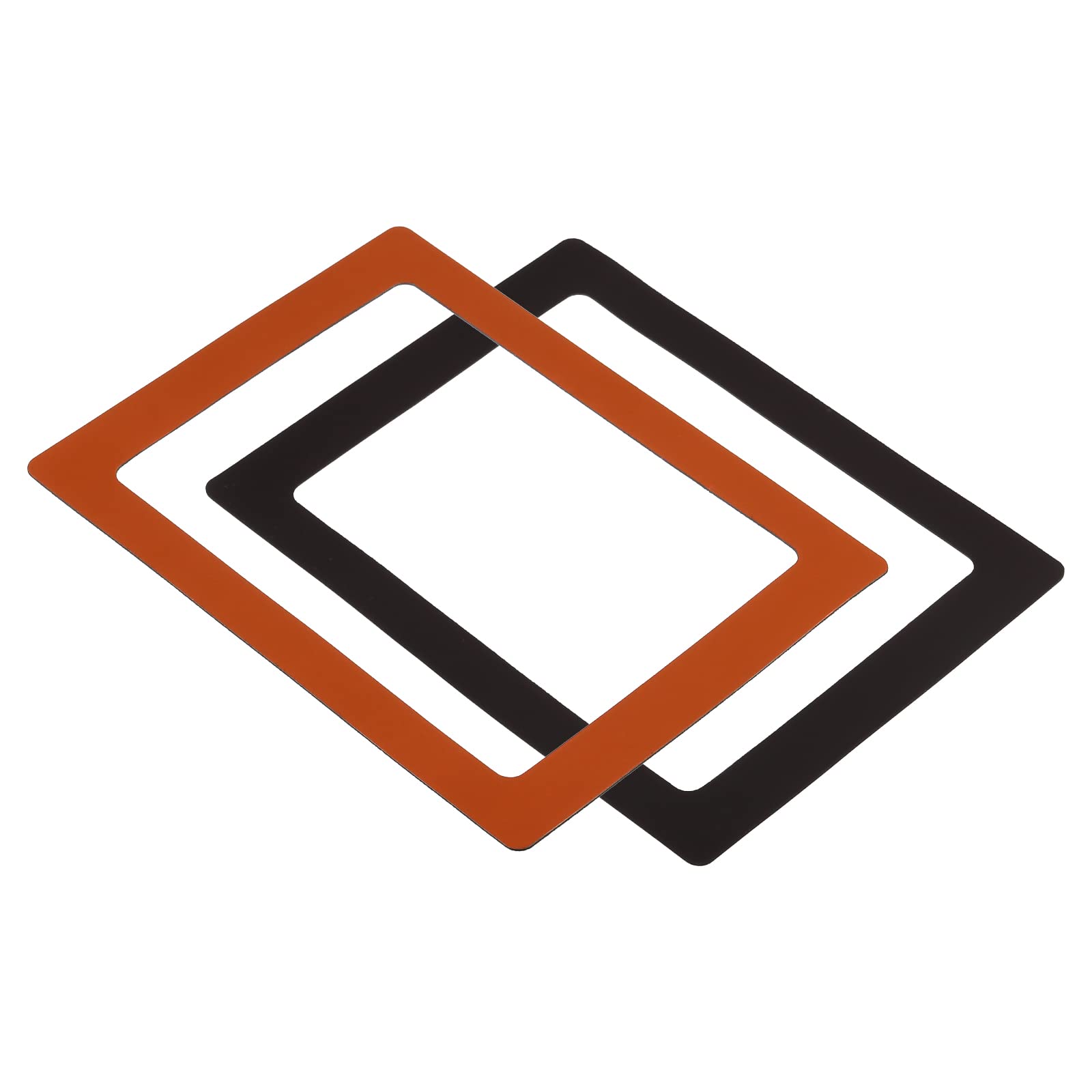 PATIKIL Magnetic Picture Frame, 2 Pack Magnetic Photo Frame Picture Holder Holds 6x8 Inch Photos for Refrigerator Metal Home Office, PVC Orange