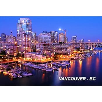 Canada Canadian Vancouver British Colombia BC Fridge Refrigerator Magnets (1 Piece, Vancouver- G5)