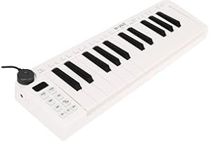M-VAVE 25 Key USB MIDI Keyboard Controller, MIDI Controller with Bluetooth Responsive Synth Keys for Mac and PC, Assignable Controls, Pitch and Mod Wheels, White