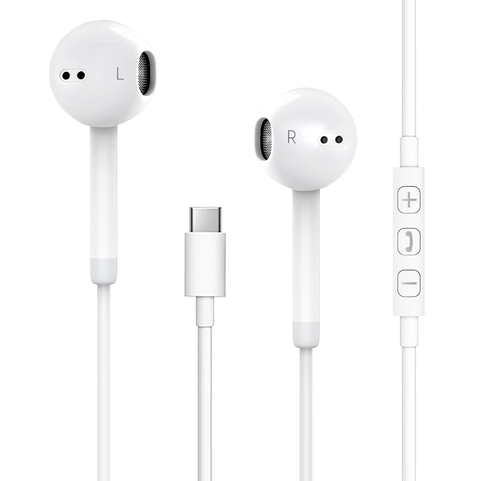 Photo 1 of *MINOR DAMAGE - USED*
USB C Headphones, Wired Earbuds with Microphone and Volume Controller,HiFi Stereo in Ear Type C Earphones, for iPhone 15//16/17 Pro Max, iPad Pro,Samsung Galaxy S21S20 Pixel 9