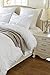 Web Linens Inc Oversized for Pillow Top 3pc Pinch Pleat Design White Duvet Cover Set Style # 1050 - Full/Queen - Cherry Hill Collection