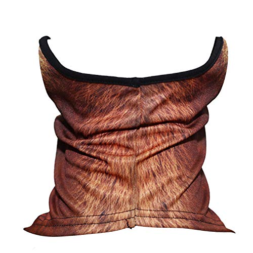 JIUSY 3D Animal Neck Gaiter Neck Warmer Windproof Face Mask Windproof Protection Cover for Ski Snowboard Snowmobile Cycling Motorcycle Riding Halloween Party Outdoor Men Women Funny Red Panda
