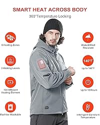 DEWBU Heated Jacket for Men with 12V Battery Pack