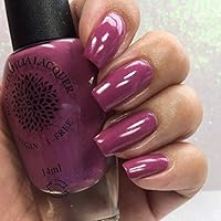 Blooming Lilac | Orchid Purple Shimmer Nail Polish with Blue, Hot Pink, Lavender & Neon Plum Flakies | by Black Dahlia Lacquer