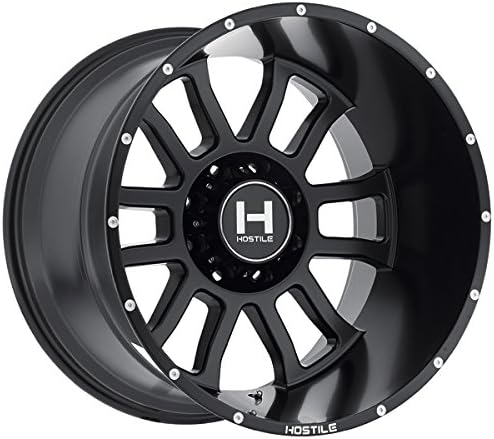 22" Inch Hostile H107 Gauntlet 22x14 8x180-76mm Matte Black Wheel Rim
