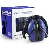 Pro For Sho 34dB Shooting Ear Protection - Special Designed Ear Muffs Lighter Weight & Maximum Hearing Protection - Standard Size, Dazzling Blue