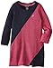 Nautica Little Girls' Asymetrical Color Block Sweater Dress