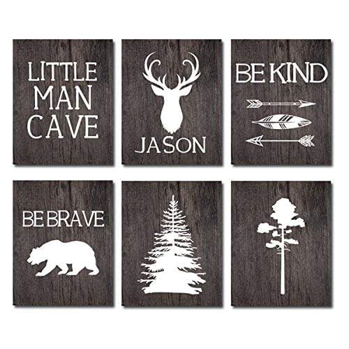 Amazon.com: Little Man Cave Personalized Boys Room Decor CANVAS Wall