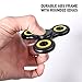 PROSPIN Black Tri-Spinner with 3 Yellow Ceramic Bearing Spinner Fidget Toy ADHD EDC Stress Reducer Focus Toy for Hand Killing Time Non-3D printed