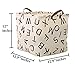 LANGYASHAN Square Storage Baskets Waterproof Canvas Children Laundry Nursery Hamper for Shelves Gift Baskets Toy Organizer Room Decor (Square alphabet)