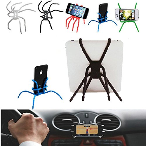Hanbaili Gift Flexible Spider Stand Phone Car Holder Hanging Mount and Stand for iPhone Samsung Android in Car Desk Plane