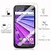TANTEK [2-Pack Screen Protector for Motorola Moto G 3rd Generation (2015),Tempered Glass Film,Ultra Clear,Anti Scratch,Bubble Free,Case Friendly