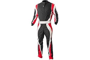 K1 RACEGEAR K1 Race Gear Speed 1 CIK/FIA Level 2 Approved Kart Racing Suit (Red/White/Black, Small)
