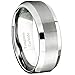 8MM Tungsten Rings Carbide Men's Wedding Band Ring in Comfort Fit and Matte Finish Fit size 6-16