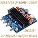Nobsound TDA7498 2.1 DC24V-32V Class D 2.1 Channel 200W+100W+100W Digital Amplifier Board Greater Than TPA3116