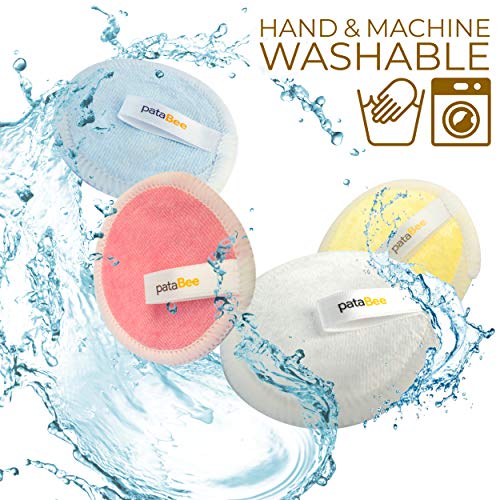 Reusable Makeup Remover Pads Pure Cotton 16 Pack Bamboo Velour Face