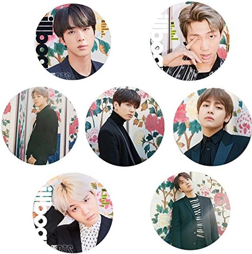 Jiquan BTS Button Badges/Pin Set, Kpop Bangtan Boys Brooches for A.R.M.Y