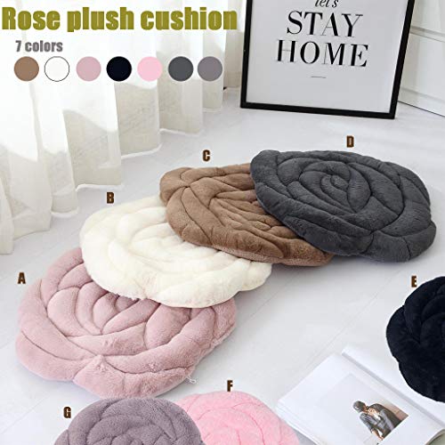 Nesee Soft Cozy Seat Cushion Plush Rose Seat Pad Seat Pillow Relieves Back Coccyx Sciatica and Tailbone Pain Relief Chair Cushions Chair Pads for Home Office Sofa Car Wheelchair - Thumbnail 2