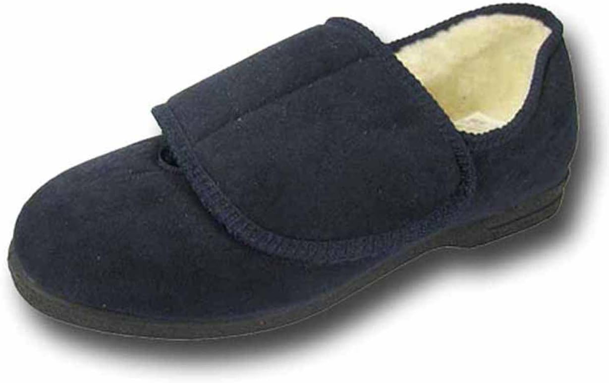 Coolers Women's Cosy Comfort Extra Wide EEE Washable Velcro Orthopaedic Slippers
