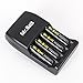 Mr.Batt 4 Bay Ni-MH AA AAA Smart Battery Charger with 4 Pack 1000mAh AAA Rechargeable Batteries