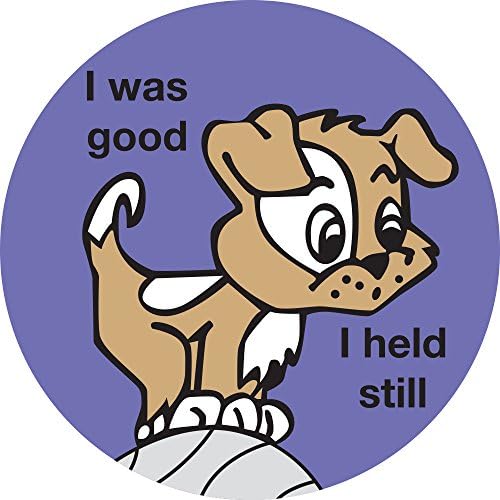 AMZfiling Pediatric Patient Reward Stickers for Kids- Puppy Held Still (200/Roll)