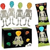 Skeleton Lollipops - Halloween Candy Individually Wrapped 24 Pack - Bulk Scary Suckers for Trick or Treat, Party Favors &amp; Spooky Goodie Bags