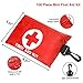 Small First Aid Kit, 100 Pieces Compact Waterproof Mini Emergency Survival Kit FDA OSHA Compliant for Home, Workplace, Vehicle, Travel, Camping, Backpacking Outdoor (Red)