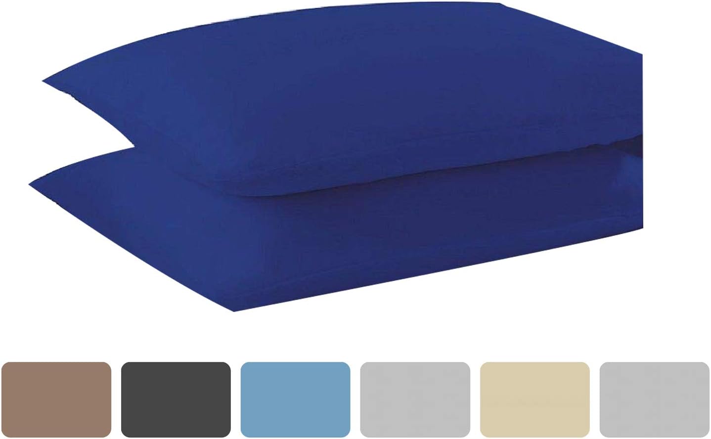 KOHSAR® Easy Care Royal Blue Flat Sheet King Size Polycotton Flat Bed Sheets, Long Staple Cotton Flat Sheet King Size, Poly Cotton Royal Blue King Size Flat Sheet, Top Sheet King Size Bed