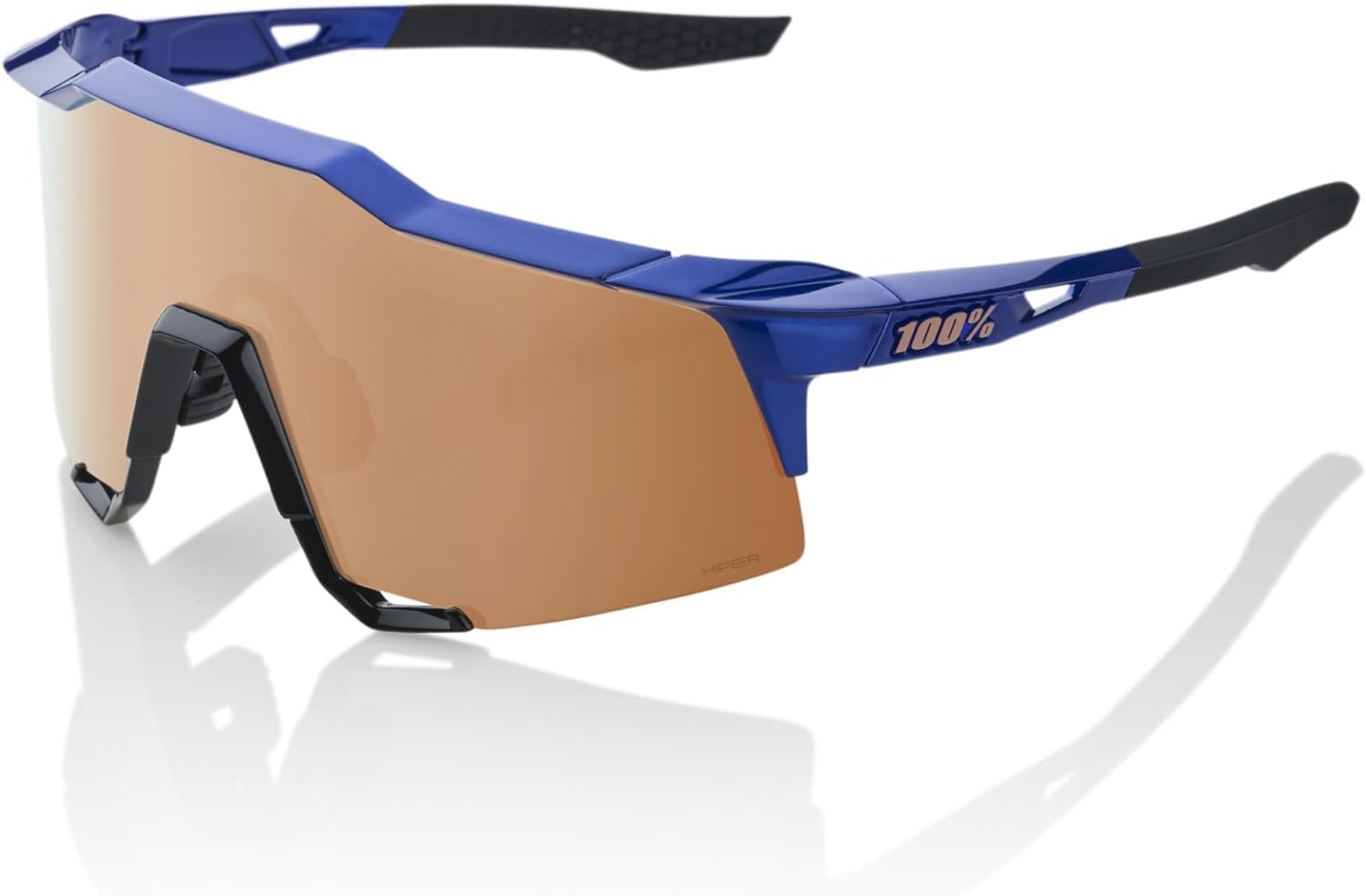 Photo 1 of 100% SPEEDCRAFT Sport Performance Cycling Sunglasses (Gloss Cobalt Blue - HiPER Copper Mirror Lens)