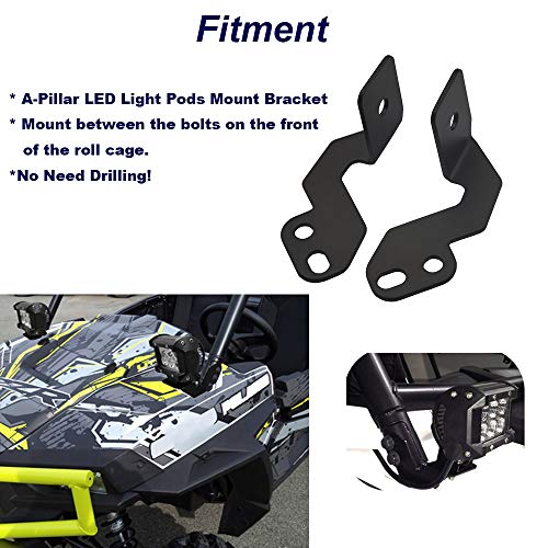 ASD Custom Side Pillar Mounting Brackets Compatible with Offroad LED