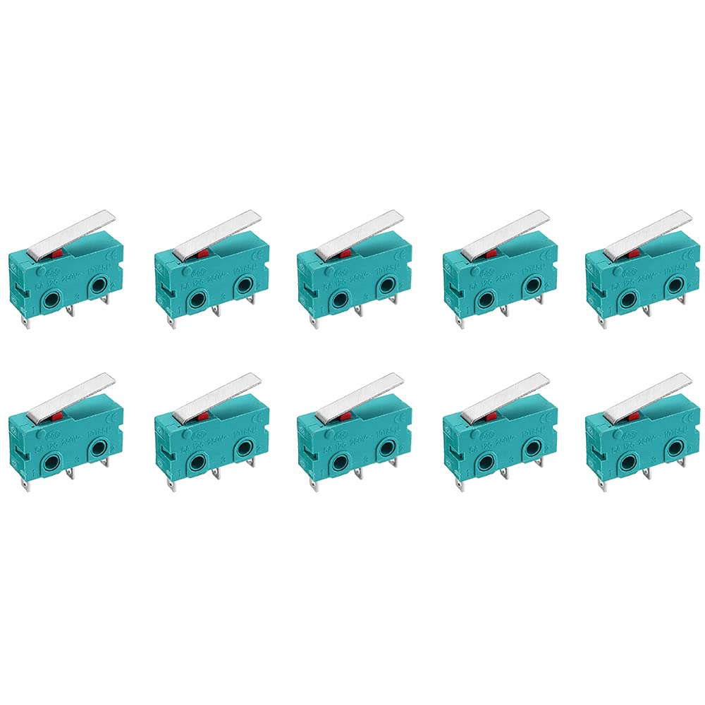 DollaTek 10Pcs KW4-3Z-3 Straight Shank 3D Pritner 3pin Micro Endstop Switch Limit SS-5GL