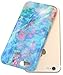 A-Focus Compatible with iPhone 6 Plus Opal Case, iPhone 6s Plus Case, Colorful Pink Green Blue Marble Pattern IMD Slim Shock Proof Silicone Cover Case for iPhone 6 Plus 6s Plus 5.5 inch Glossy Green