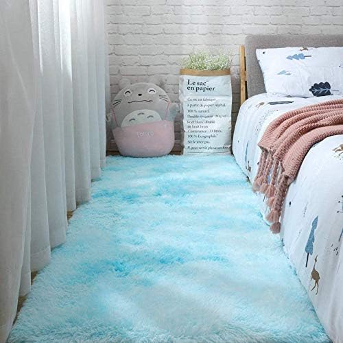 スーパーソフトふわふわラグ、ベッドサイドベッドルームとリビング