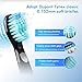 SEAGO Toothbrush Replacement Heads, Soft Toothbrush Heads for SEAGO SG-551 SG-958 SG-949, 4 Pack (Black)